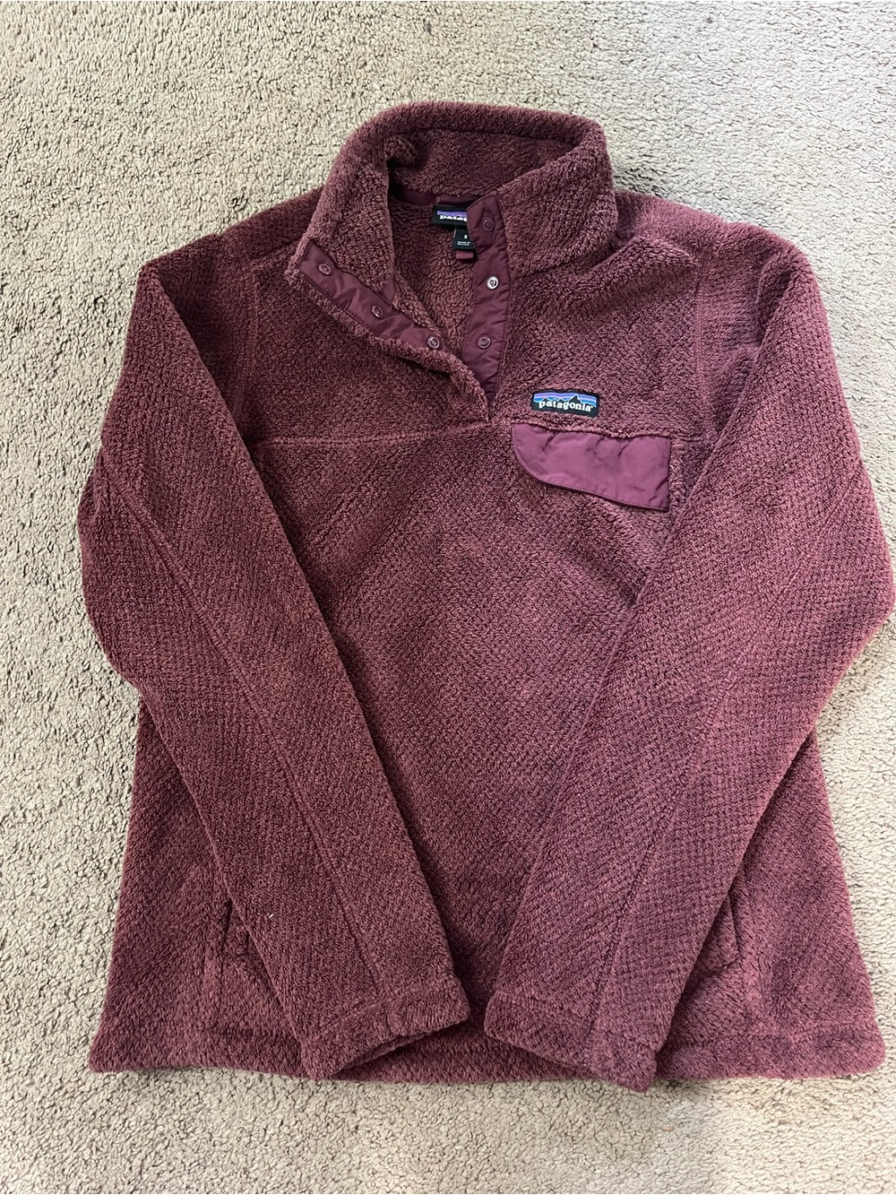 Patagonia Maroon Sherpa Fleece Jacket
